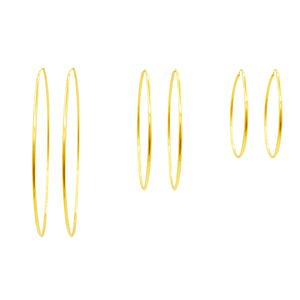 Skinny Gold Hoop Earrings Small
