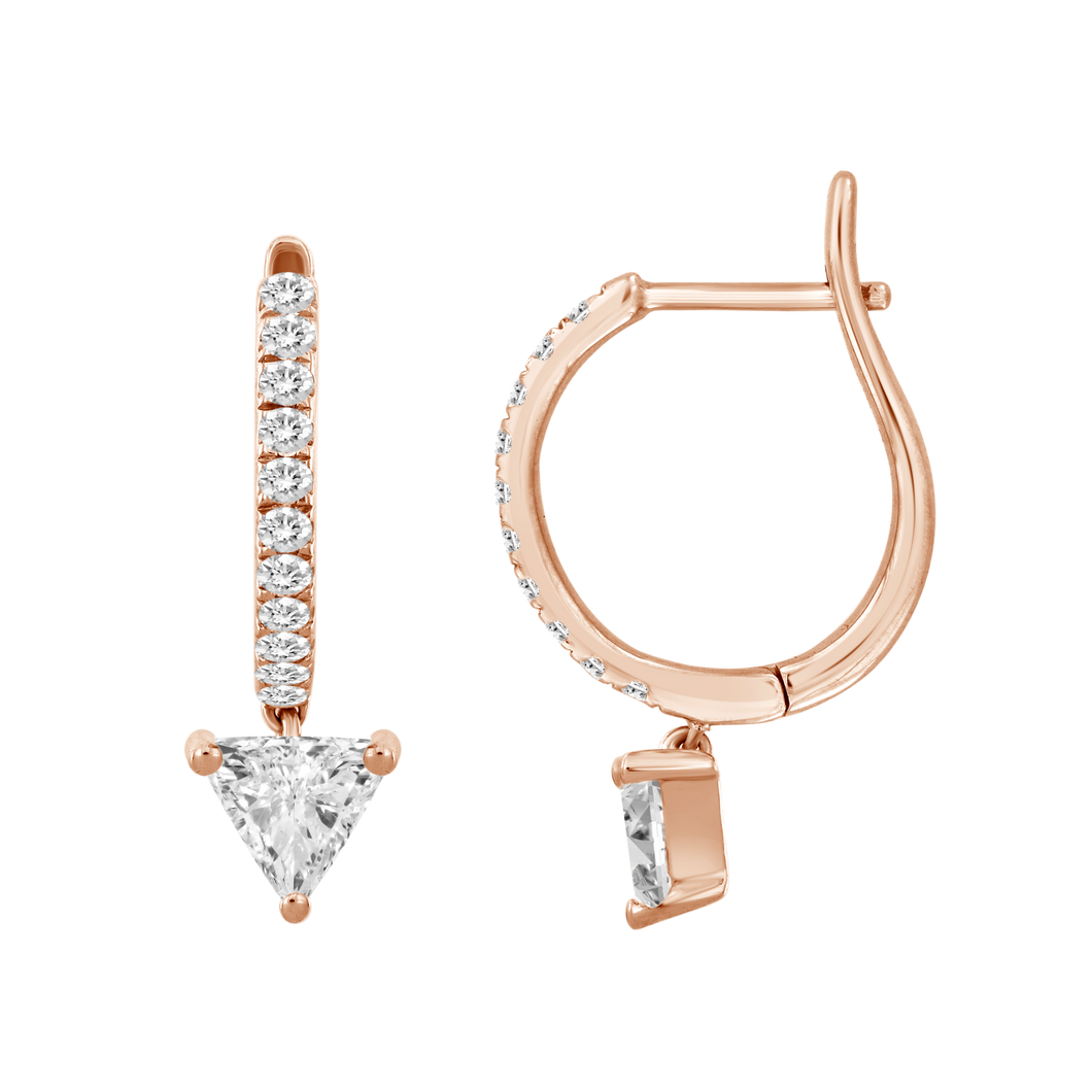 Diamond discount sleeper earrings