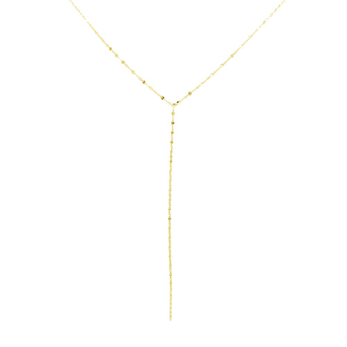 Shimmering Lariat Chain Necklace