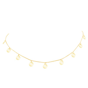 Shimmering Multi Golden Eclipse Choker Necklace- Adjustable