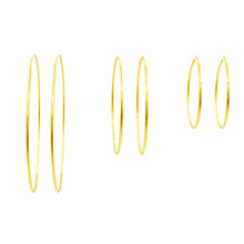 Skinny Gold Hoop Earrings Large