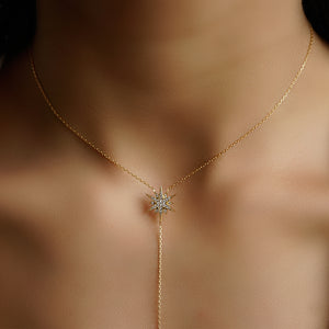 SUPERNOVA LARIAT NECKLACE, GOLD