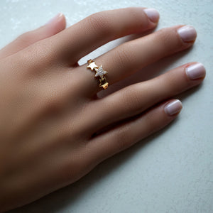 WISH UPON A SHOOTING STAR RING, GOLD