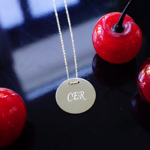 PERSONALISED GOLDEN ECLIPSE NECKLACE GOLD