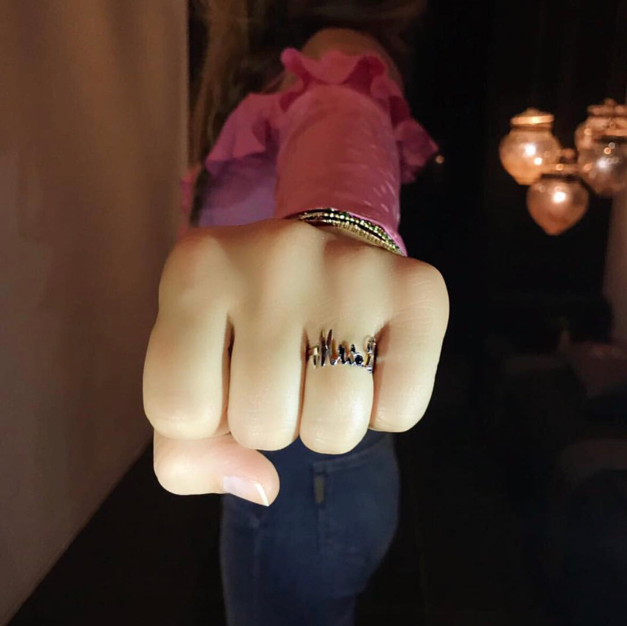 Personalised shop finger ring