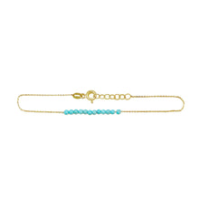 Turquoise and Gold Bead Bracelet