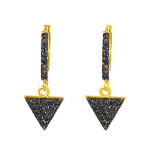 ILLUMINATI BLACK SLEEPER HOOP EARRINGS