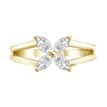 Lotus Flower Diamond Ring