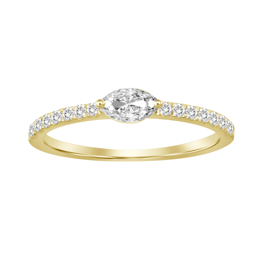 Marquise Diamond Band Ring