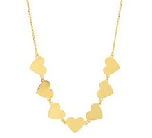 Love By The Yard Gold Floating Heart Necklace