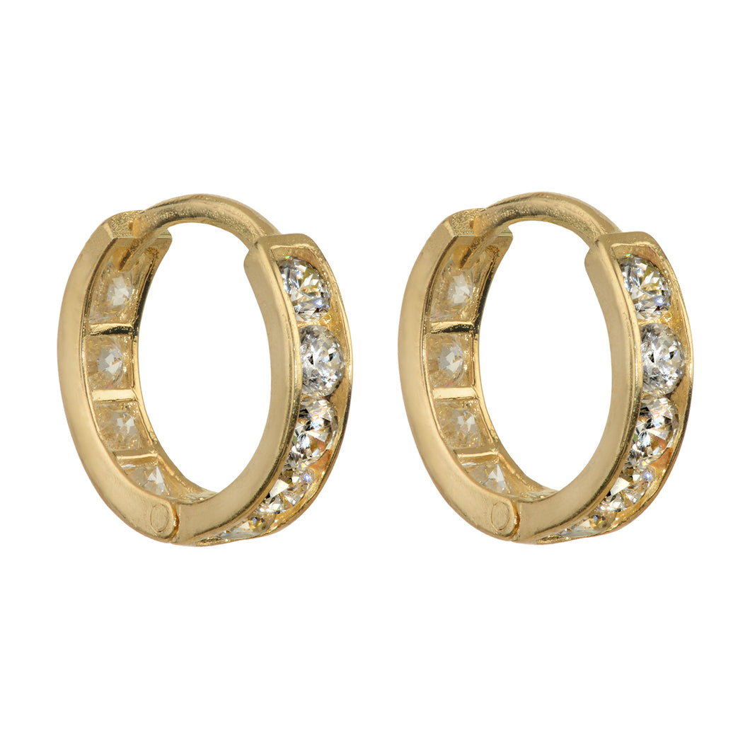 PAVÉ ETERNITY EARRINGS, GOLD