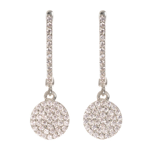 GOLDEN ECLIPSE PAVÉ EARRINGS, WHITE GOLD