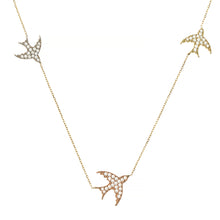 FLY ME TO THE MOON PAVÉ NECKLACE, GOLD