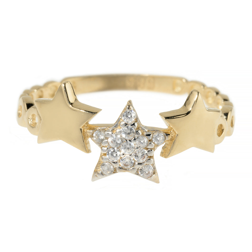 WISH UPON A SHOOTING STAR RING, GOLD