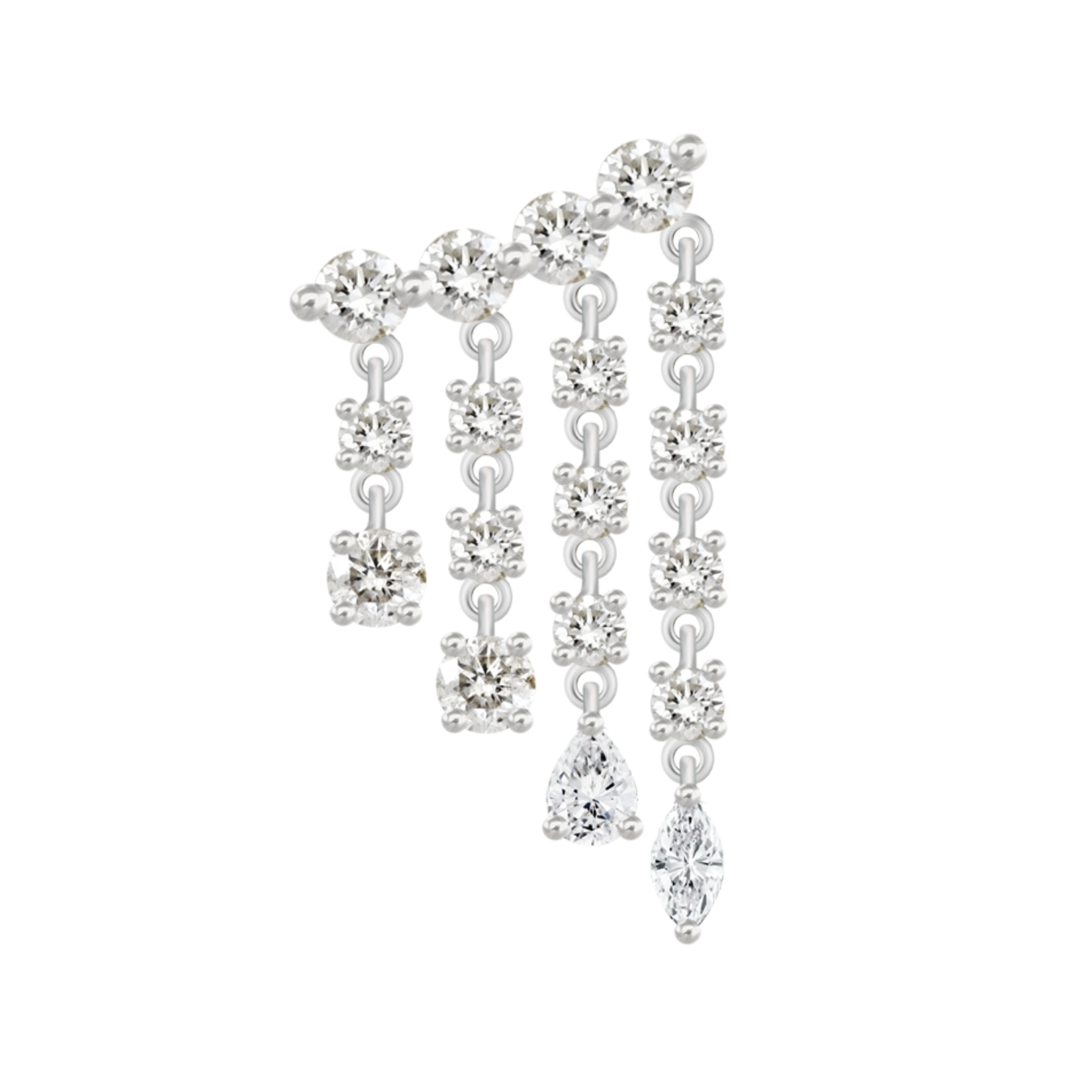 Diamond waterfall best sale earrings