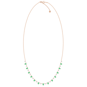 Diamond & Emerald Scatter Necklace