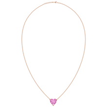 Pink Sapphire Heart Necklace