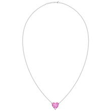 Pink Sapphire Heart Necklace