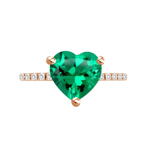 Emerald Love Diamond Ring