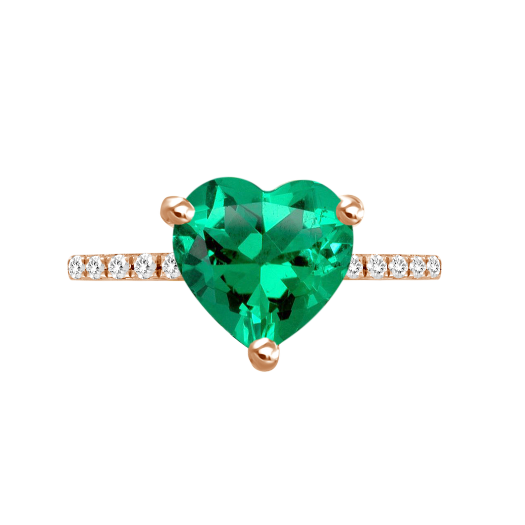 Emerald Love Diamond Ring