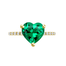 Emerald Love Diamond Ring