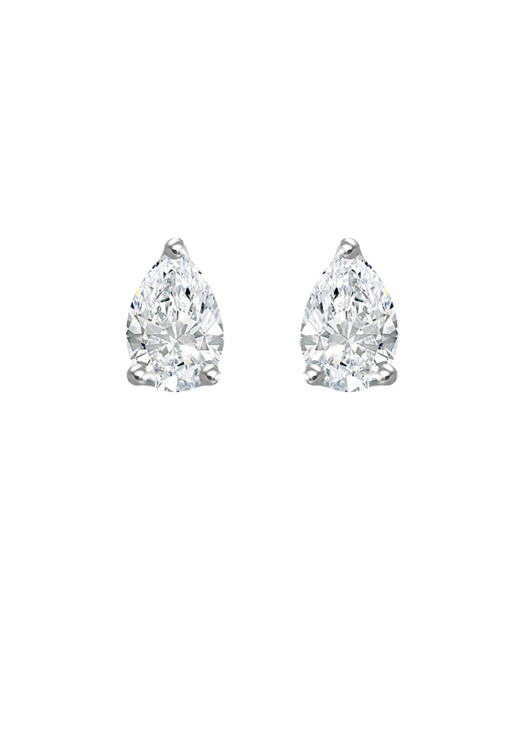 Pear Diamond Stud Earrings