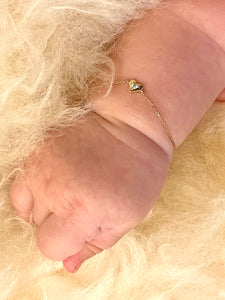 Mini Heart Diamond Baby Bracelet