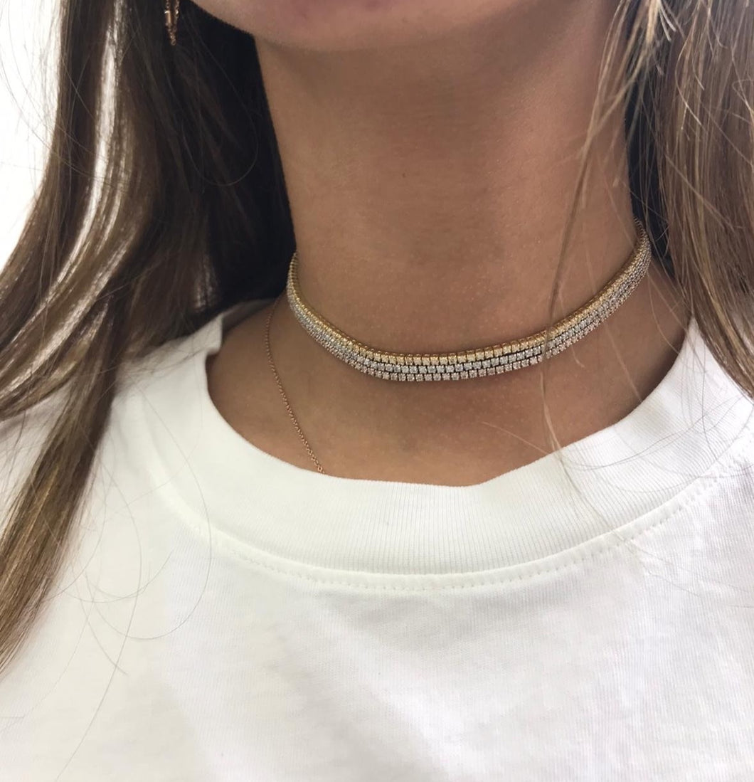 2ct Diamond Tennis Necklace Choker