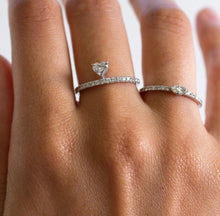 Floating Heart Diamond Ring