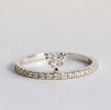 Floating Heart Diamond Ring